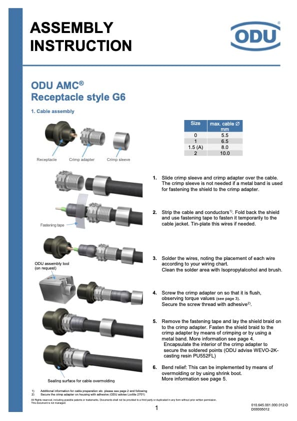 odu-amc-receptacle-style-g6-instruction