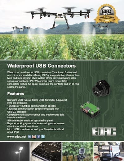EDAC-Waterproof-USB-2.0-USB-2.0-Mini-USB-3.0-USB-3.0-Micro-USB-Type-A-USB-Type-B-USB-Type-C-Connectors-English-Handout