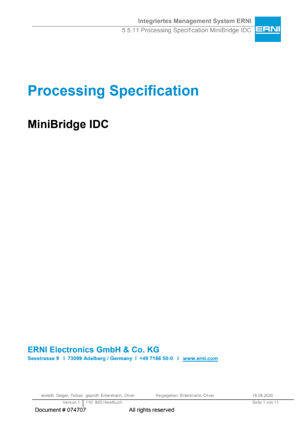 ERNI-Processing-Specification-MiniBridge-IDC